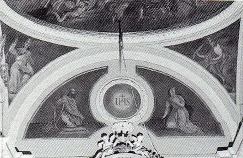 Davide e Santa Cecilia - 1863, affresco, chiesa di Santa Maria Assunta, Cimbergo (BS)